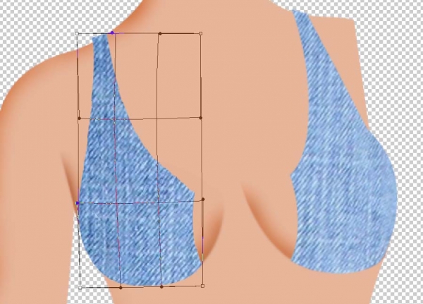 Creation of Princess of blue jeans: Step 4
